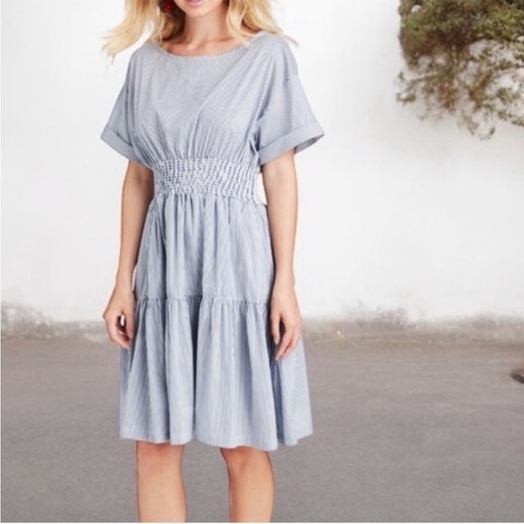 Vineyard Vines Dresses & Skirts - Vineyard Vines Smocked Waist Fit & Flare Striped Dress